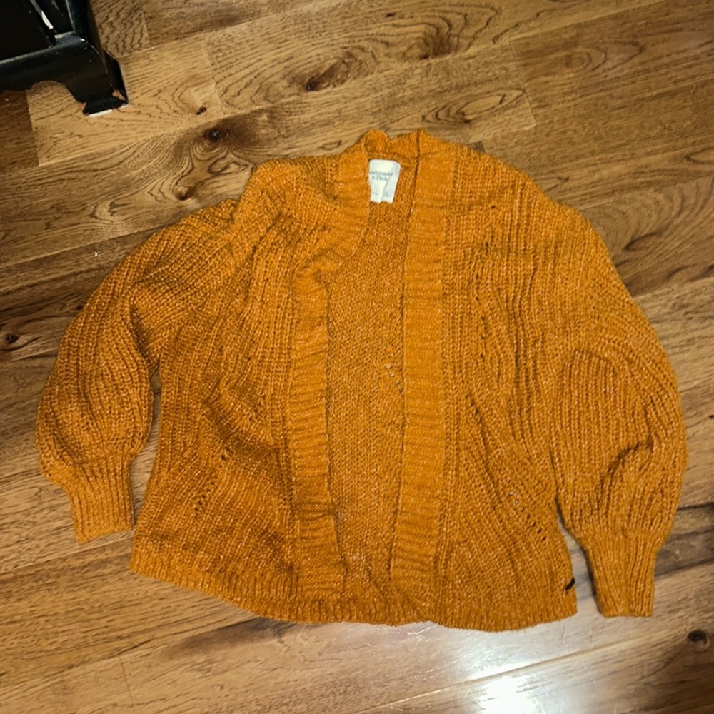 Abercrombie & Fitch Mustard Yellow Women's Cardigan